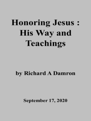 cover image of Honoring Jesus